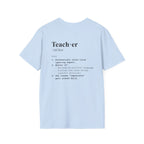 Teacher Definition T-Shirt (V3 - Back Print) - Light Blue / S - T-Shirt