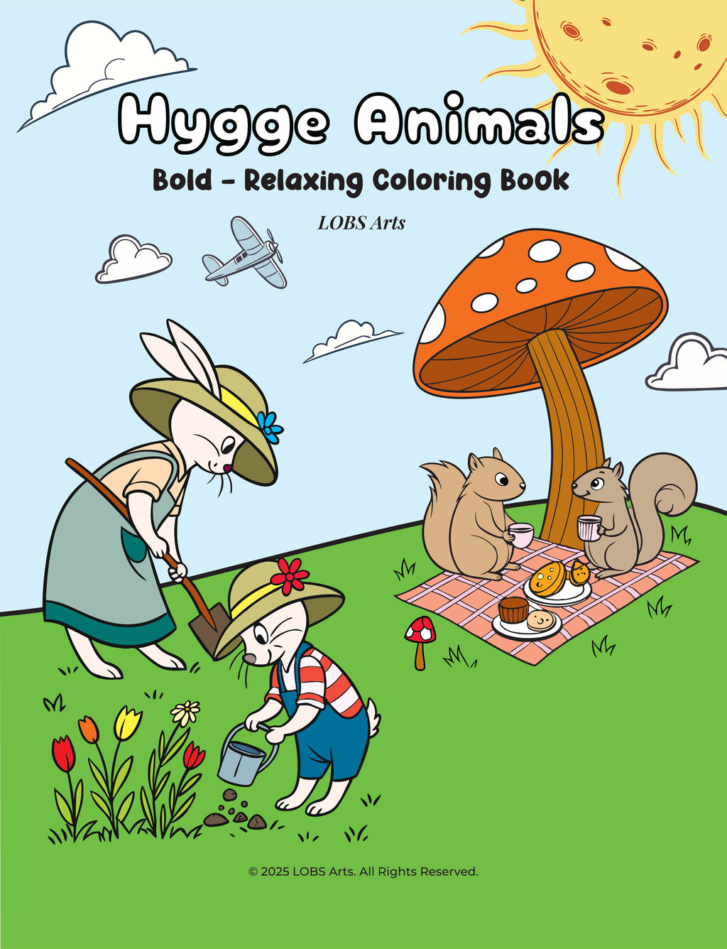 Hygge Animals Coloring Pages - Cozy Animal Therapy for Adults & Kids - Book