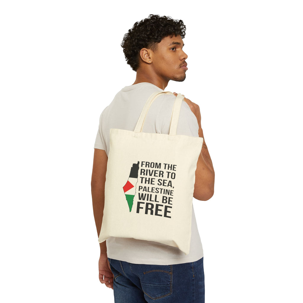 Palestine Freedom Cotton Canvas Tote Bag - Bags