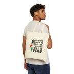 Palestine Freedom Cotton Canvas Tote Bag - Bags