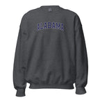 Alabama Vintage Varsity Embroidered Classic Crewneck Sweatshirt - Dark Heather / S