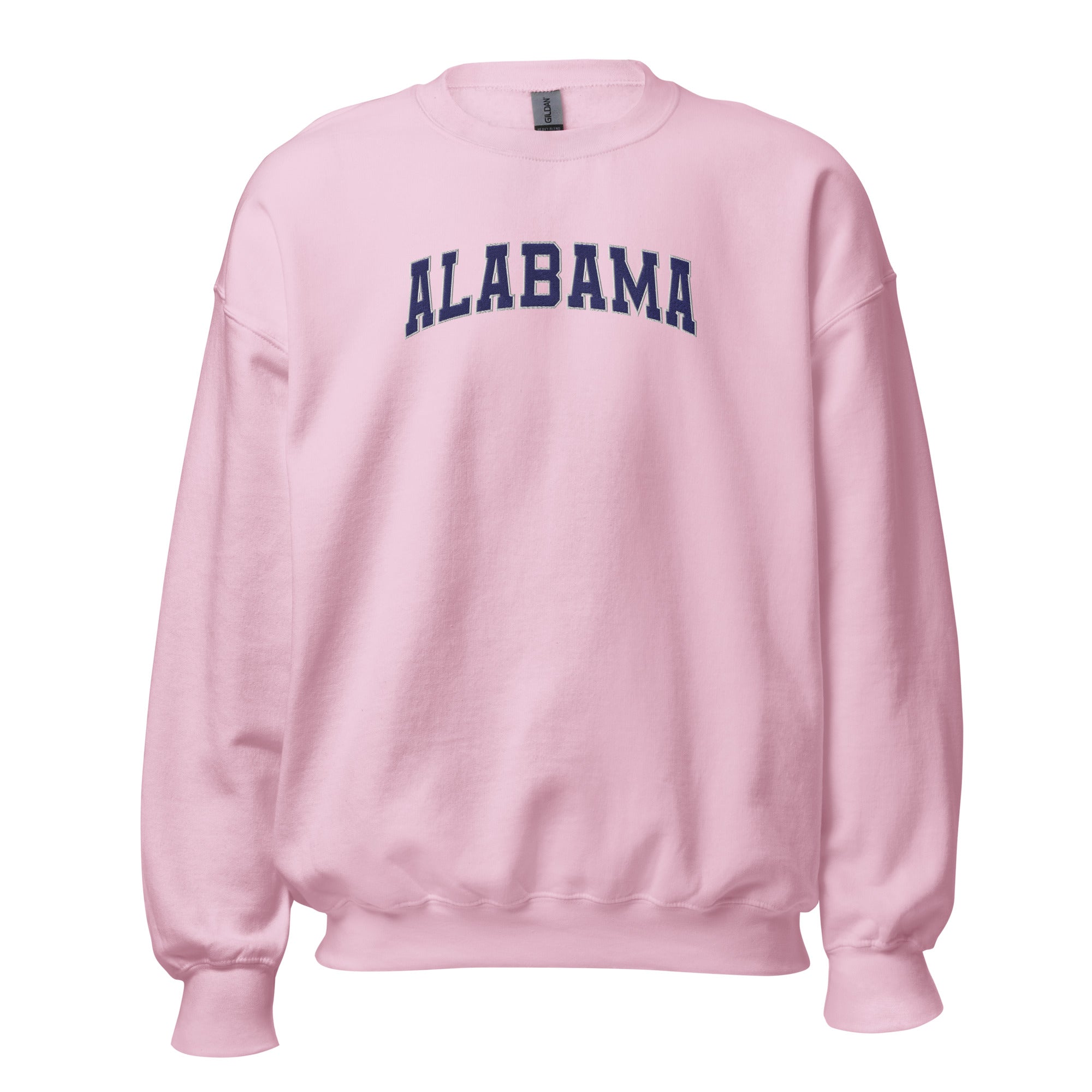 Alabama Vintage Varsity Embroidered Classic Crewneck Sweatshirt - Light Pink / S