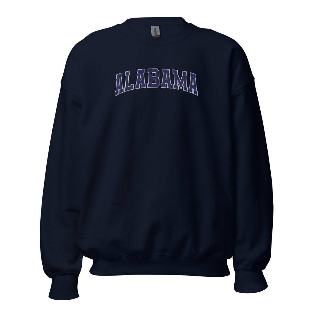 Alabama Vintage Varsity Embroidered Classic Crewneck Sweatshirt - Navy / S