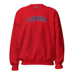 Alabama Vintage Varsity Embroidered Classic Crewneck Sweatshirt - Red / S