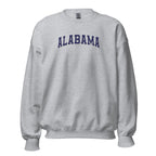 Alabama Vintage Varsity Embroidered Classic Crewneck Sweatshirt - Sport Grey / S