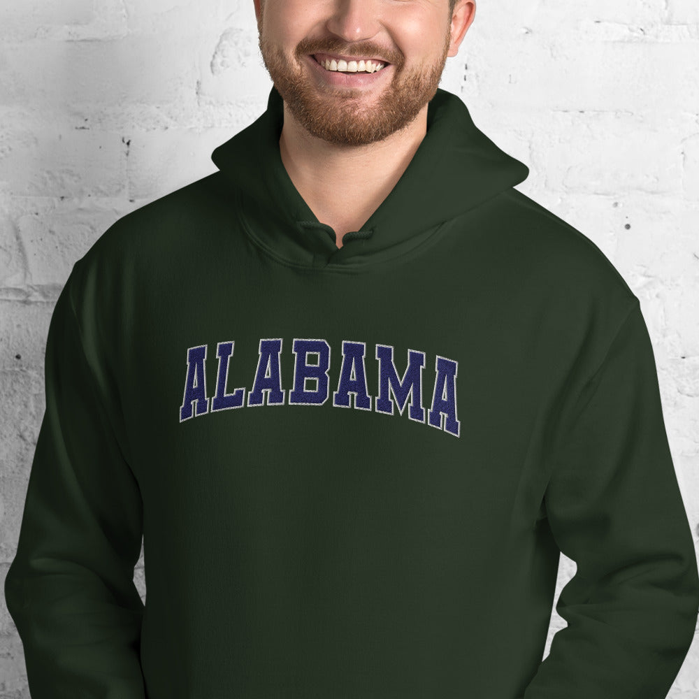 Alabama Vintage Varsity Embroidered Classic Hoodie