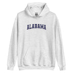 Alabama Vintage Varsity Embroidered Classic Hoodie - Ash / S