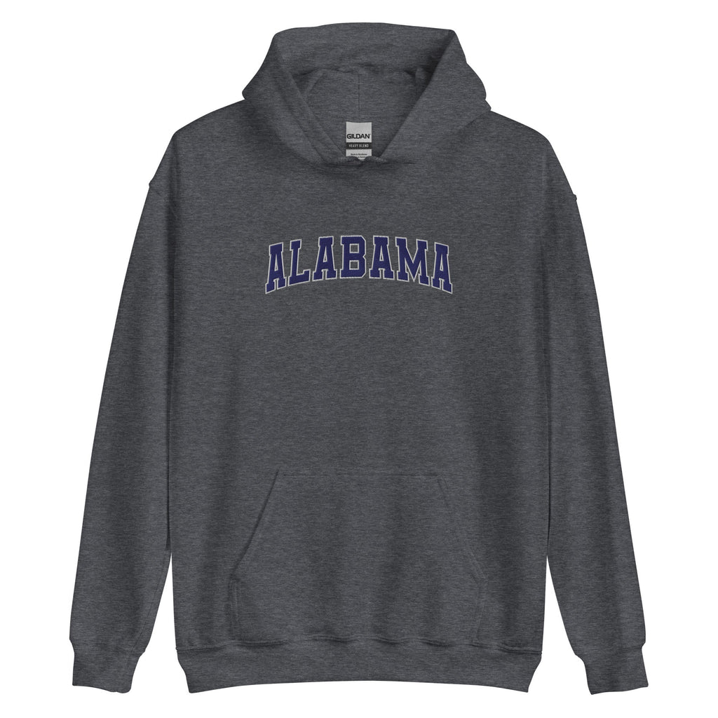 Alabama Vintage Varsity Embroidered Classic Hoodie - Dark Heather / S