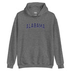 Alabama Vintage Varsity Embroidered Classic Hoodie - Graphite Heather / S