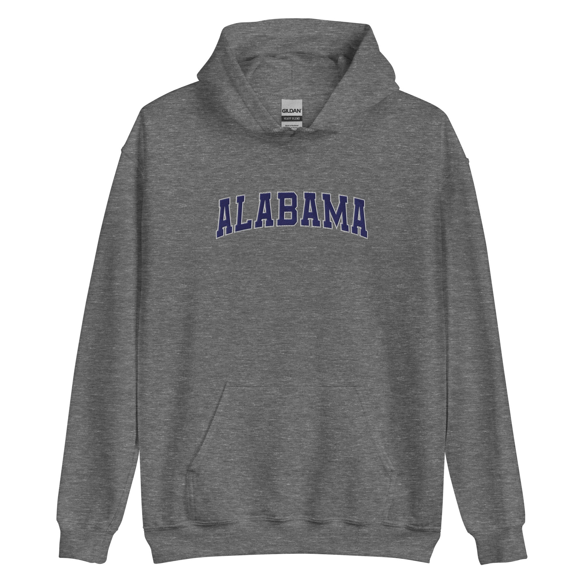 Alabama Vintage Varsity Embroidered Classic Hoodie - Graphite Heather / S