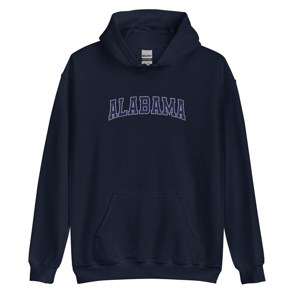 Alabama Vintage Varsity Embroidered Classic Hoodie - Navy / S