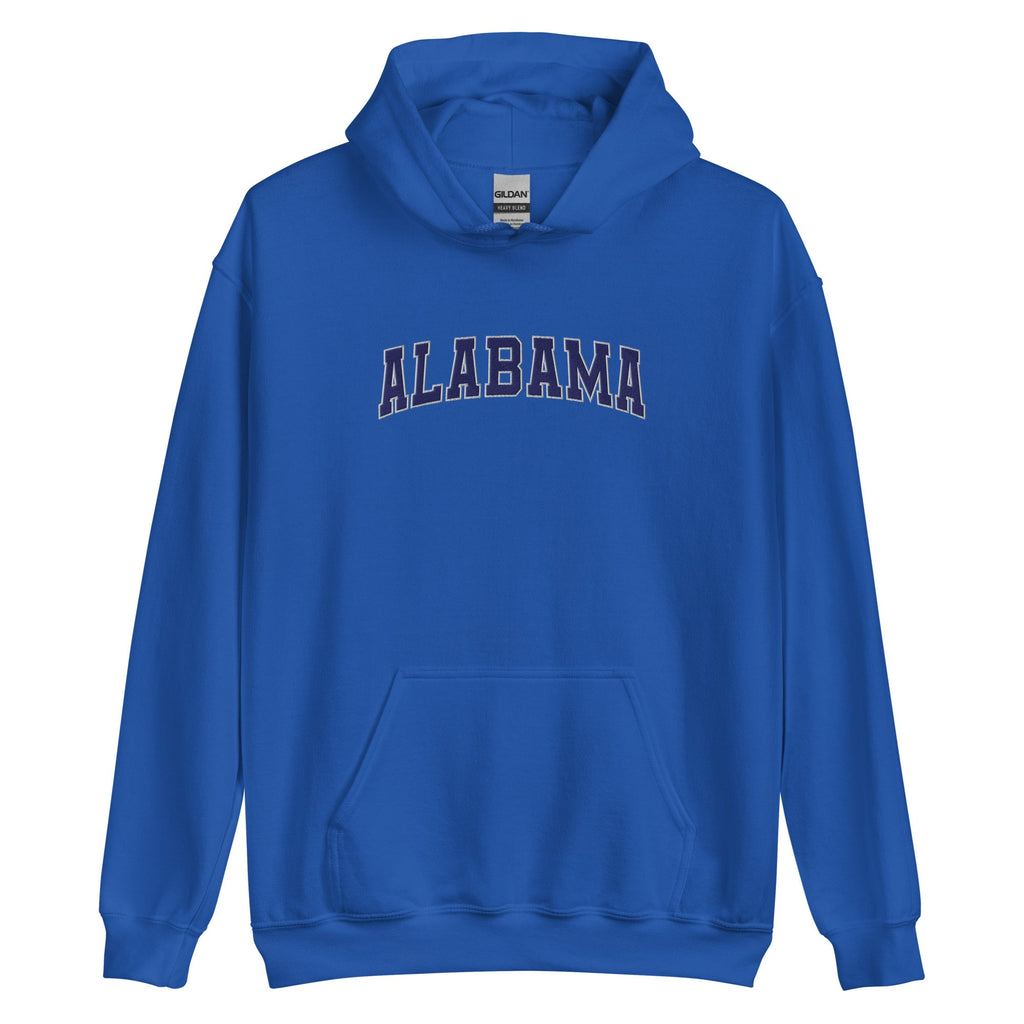 Alabama Vintage Varsity Embroidered Classic Hoodie - Royal / S