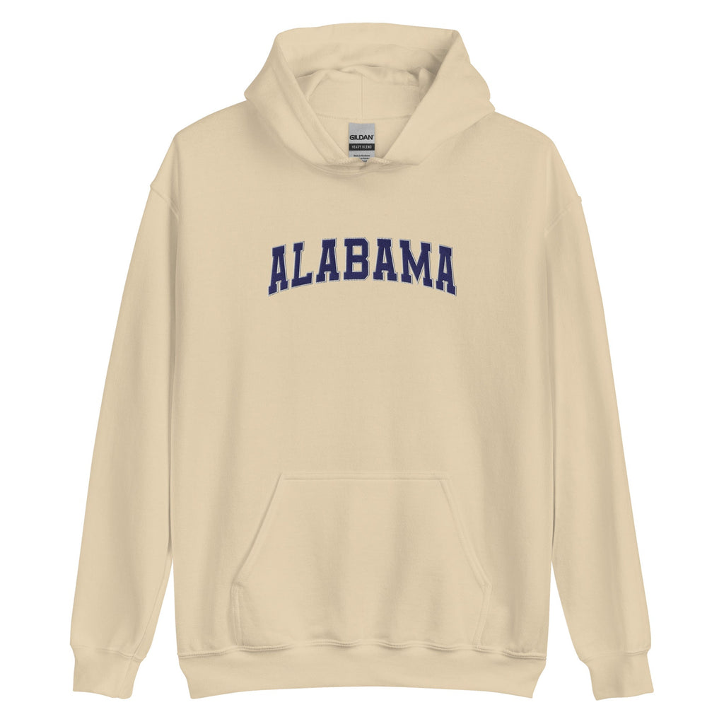 Alabama Vintage Varsity Embroidered Classic Hoodie - Sand / S