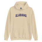 Alabama Vintage Varsity Embroidered Classic Hoodie - Sand / S