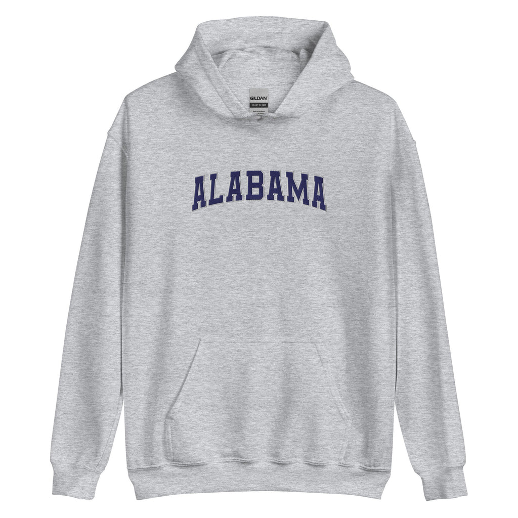 Alabama Vintage Varsity Embroidered Classic Hoodie - Sport Grey / S
