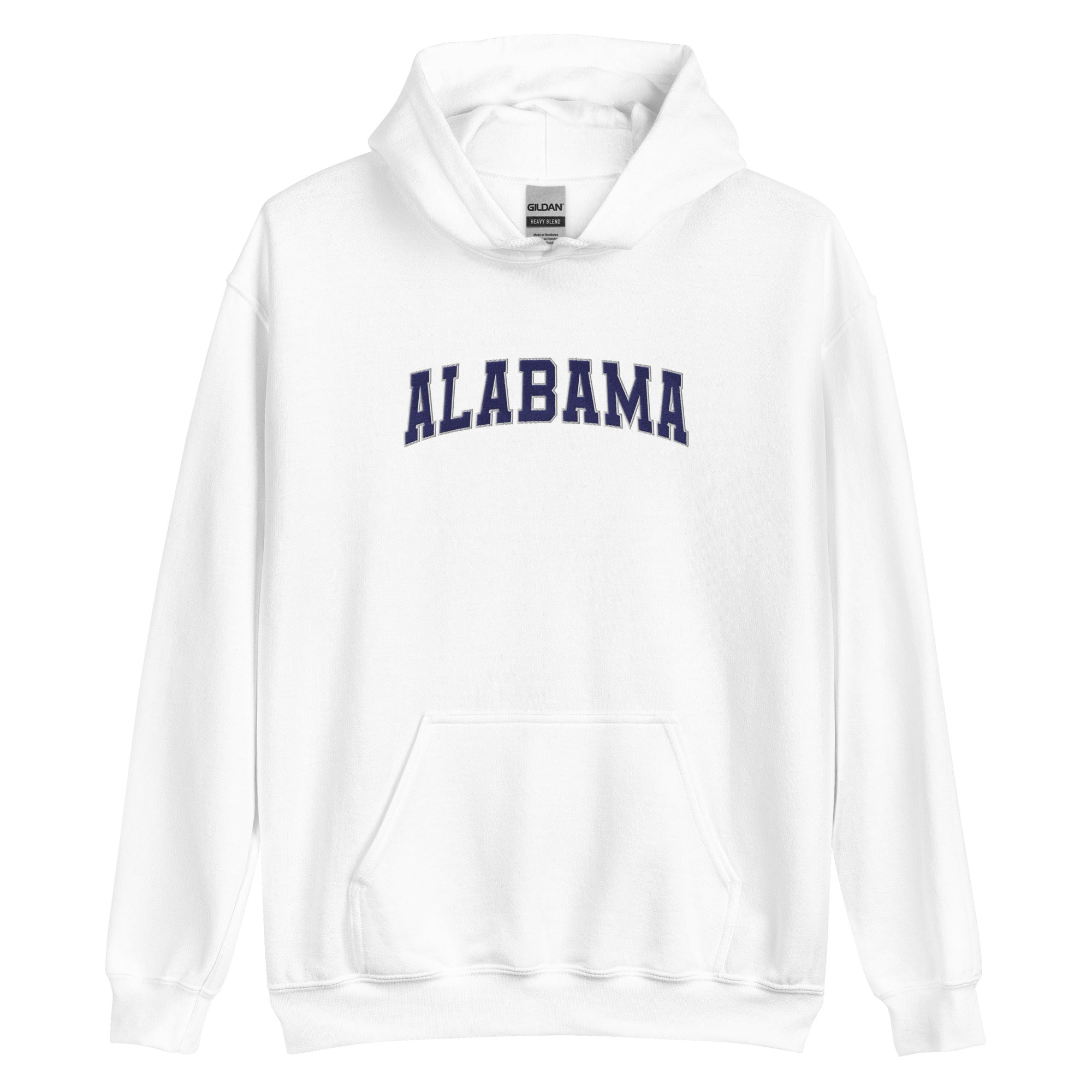 Alabama Vintage Varsity Embroidered Classic Hoodie - White / S