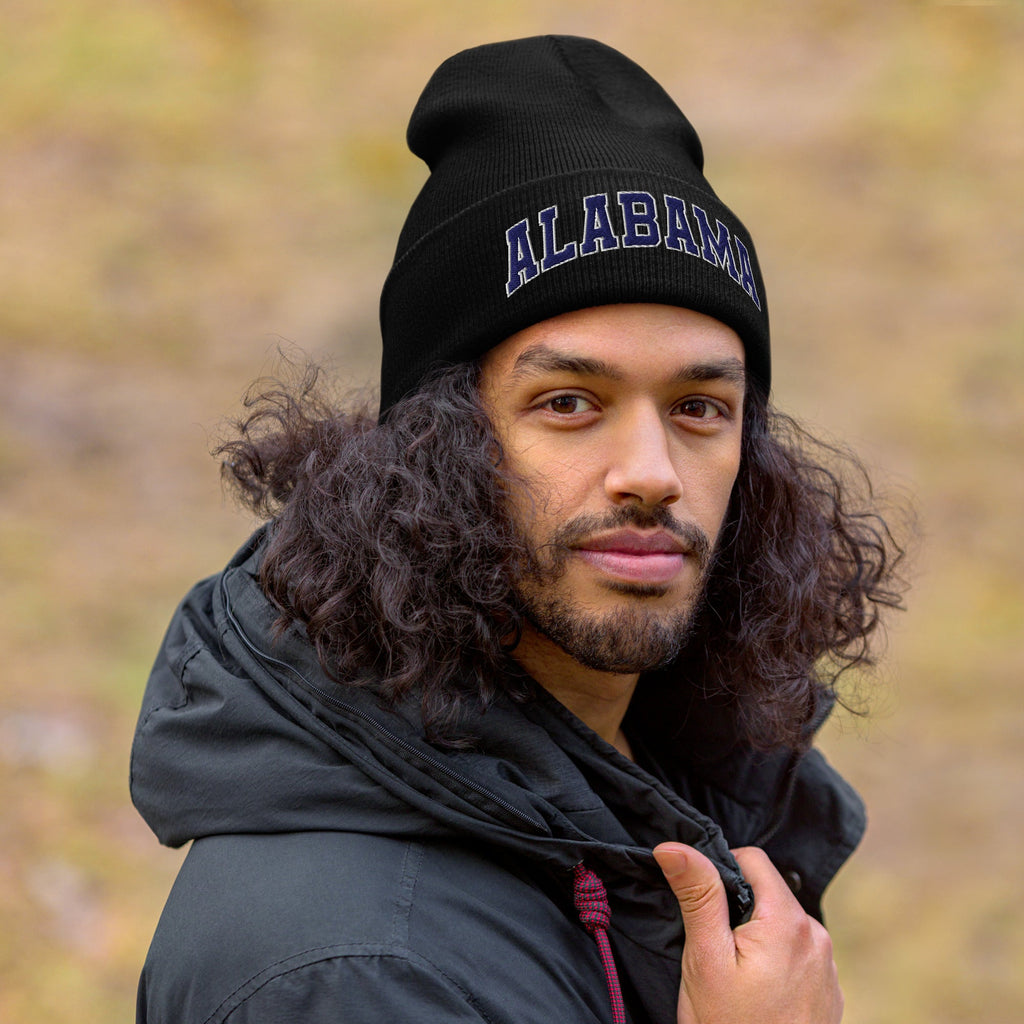 Alabama Vintage Varsity Embroidered Cuffed Beanie