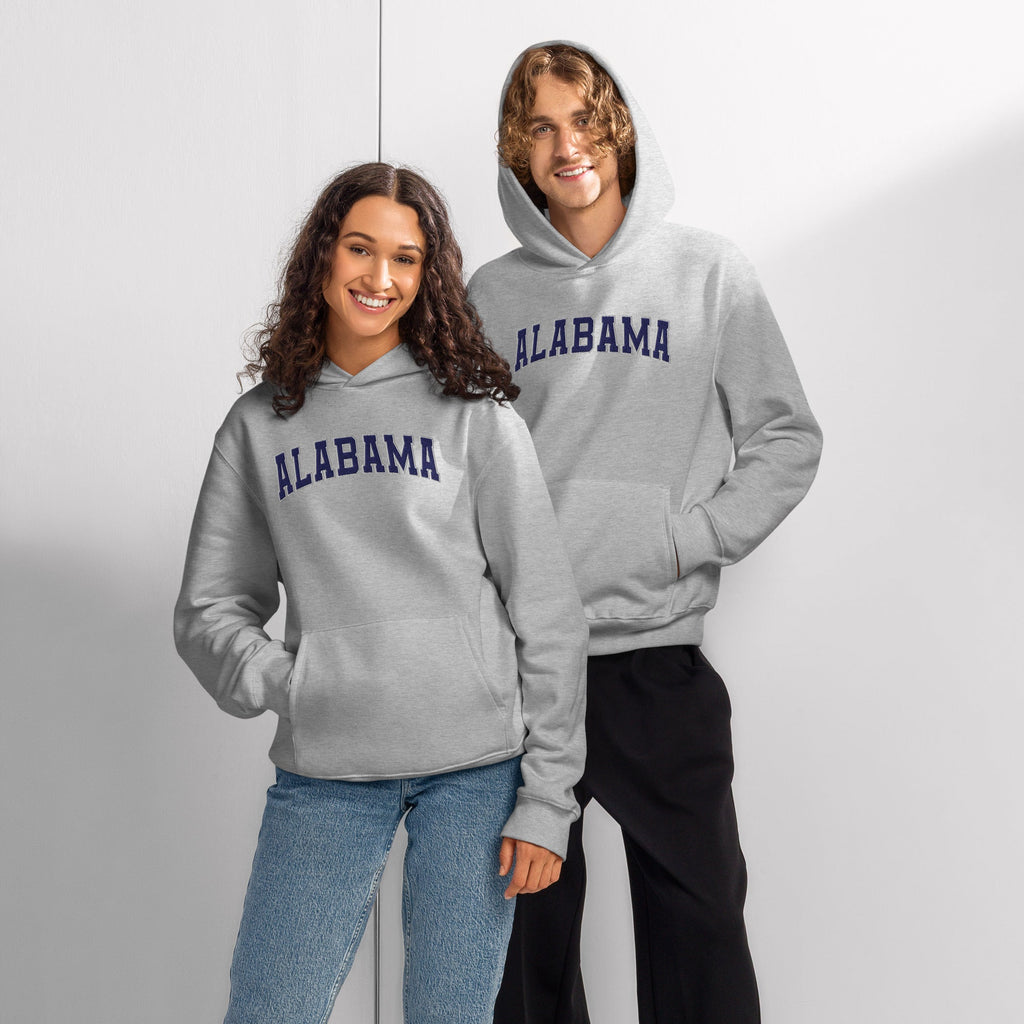 Alabama Vintage Varsity Embroidered Oversized Heavyweight Hoodie