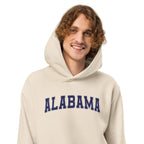 Alabama Vintage Varsity Embroidered Oversized Heavyweight Hoodie