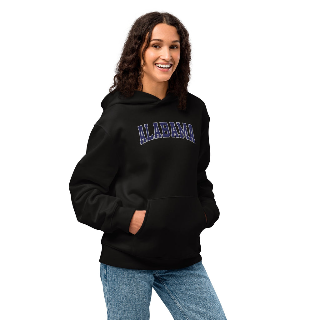 Alabama Vintage Varsity Embroidered Oversized Heavyweight Hoodie