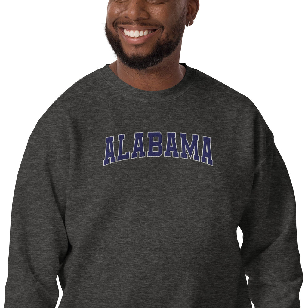Alabama Vintage Varsity Embroidered Premium Sweatshirt