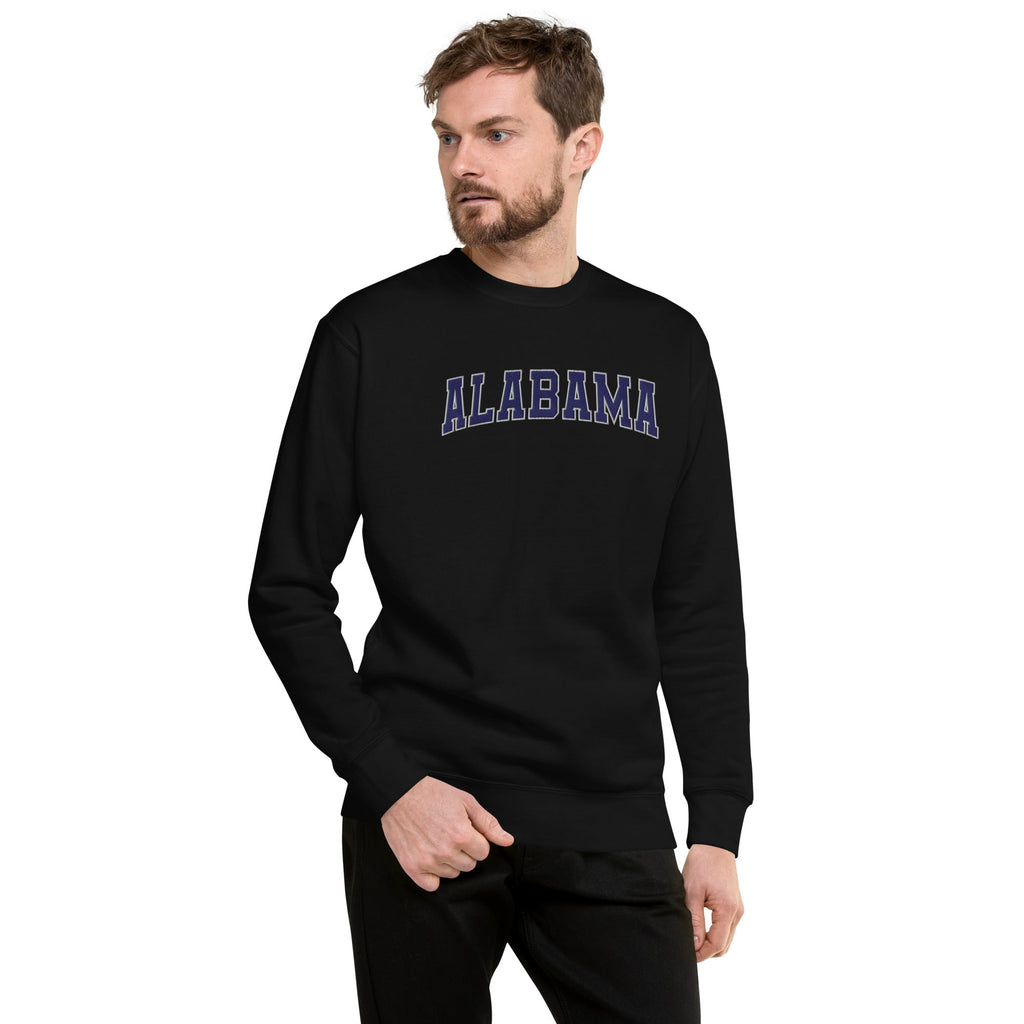 Alabama Vintage Varsity Embroidered Premium Sweatshirt