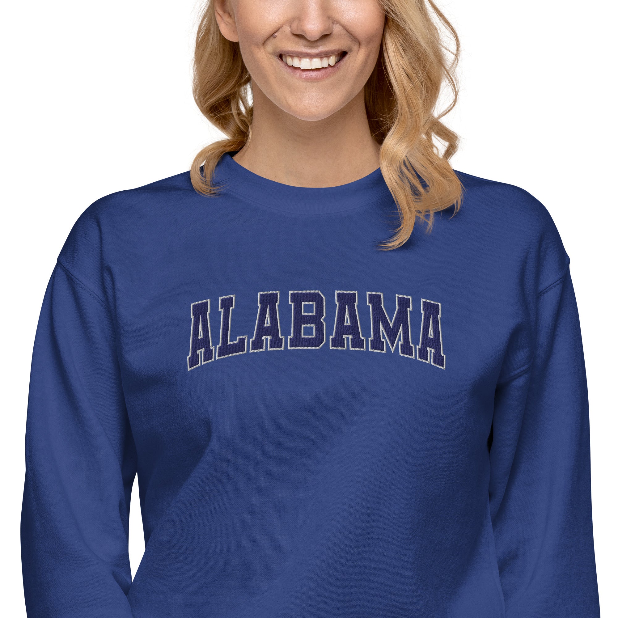 Alabama Vintage Varsity Embroidered Premium Sweatshirt