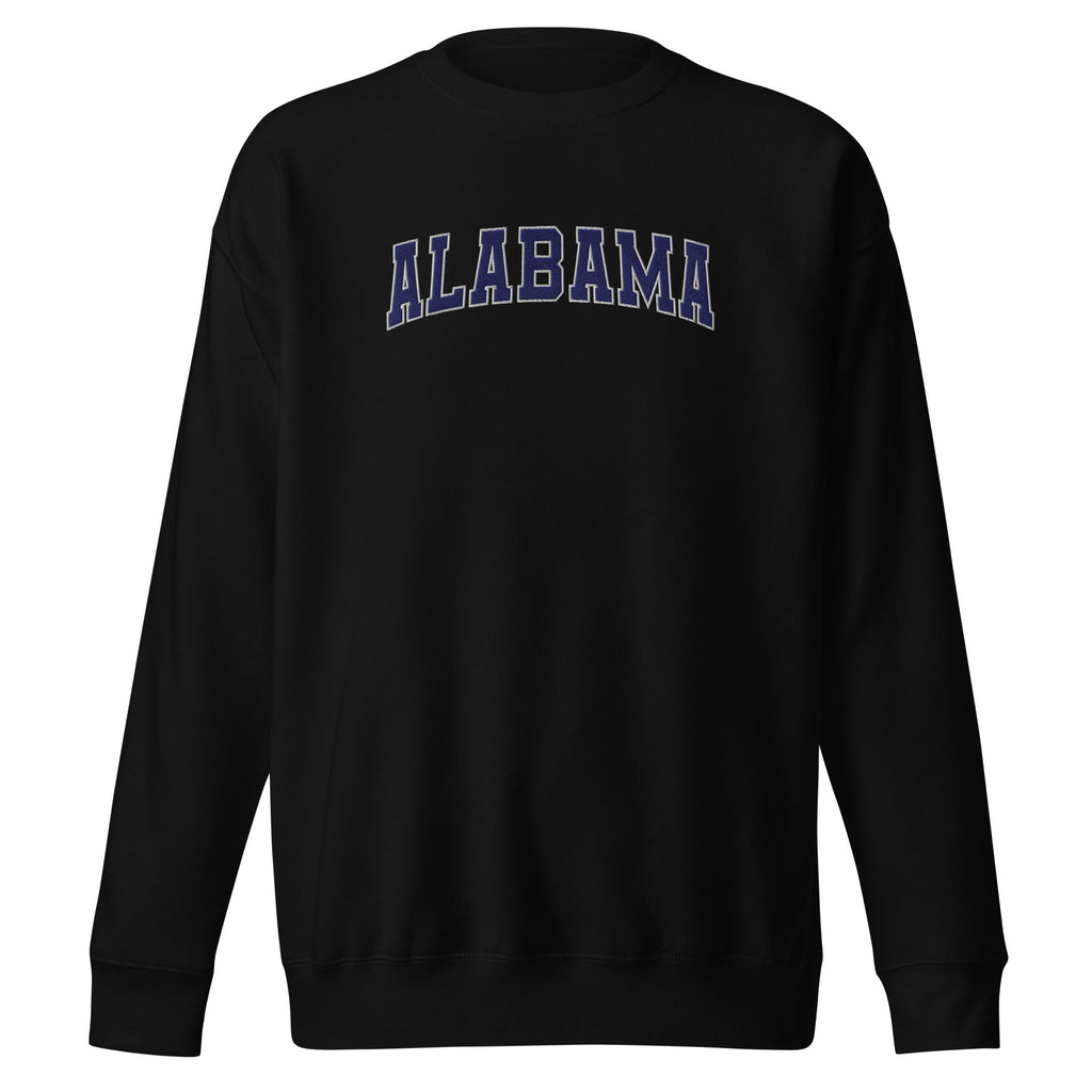 Alabama Vintage Varsity Embroidered Premium Sweatshirt - Black / S
