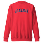 Alabama Vintage Varsity Embroidered Premium Sweatshirt - Team Red / S