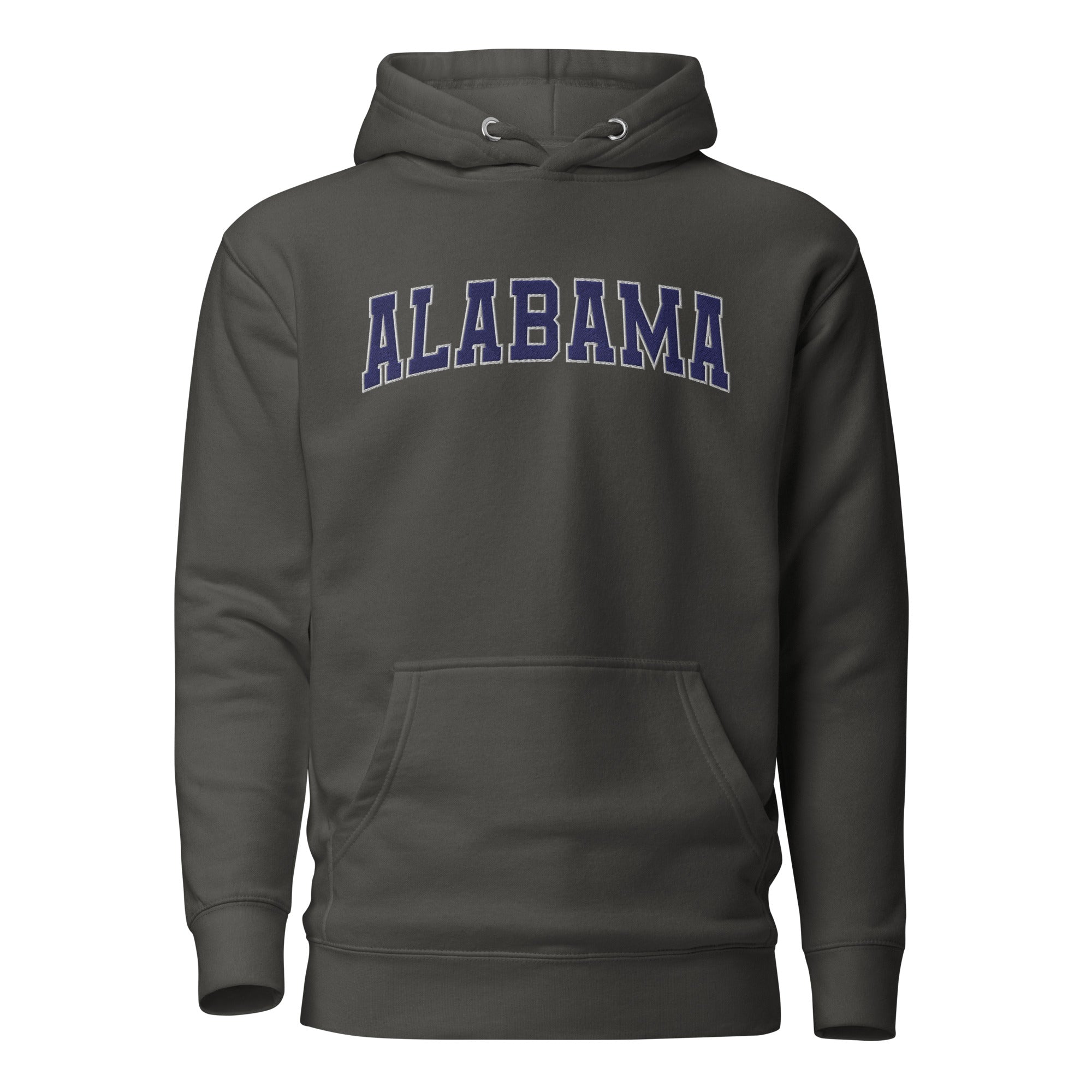 Alabama Vintage Varsity Embroidered Unisex Premium Hoodie - Black / S