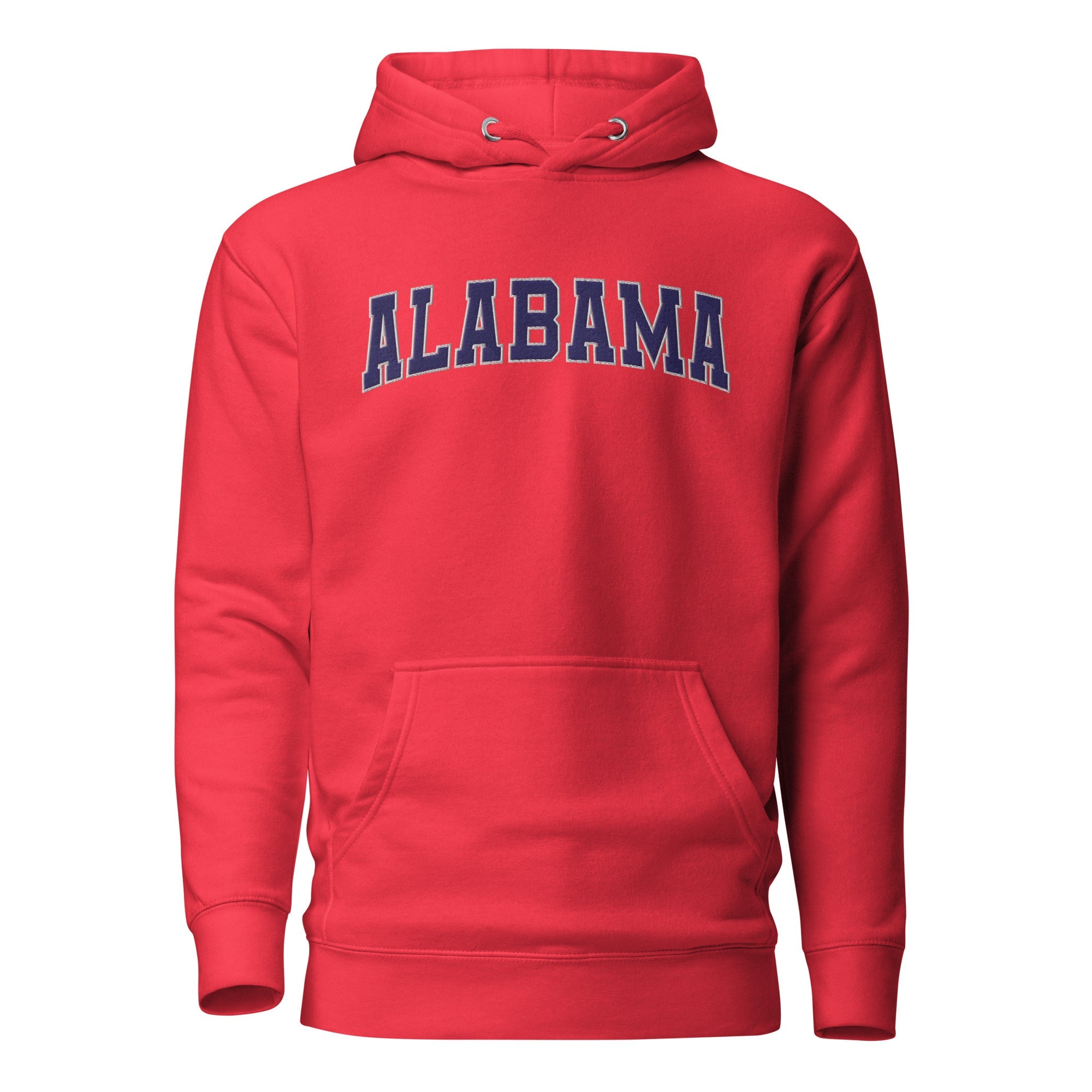 Alabama Vintage Varsity Embroidered Unisex Premium Hoodie - Team Red / S