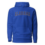 Alabama Vintage Varsity Embroidered Unisex Premium Hoodie - Team Royal / S