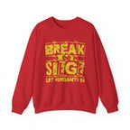 Break the Siege Crewneck Sweatshirt – “Let Humanity In” - S / Red
