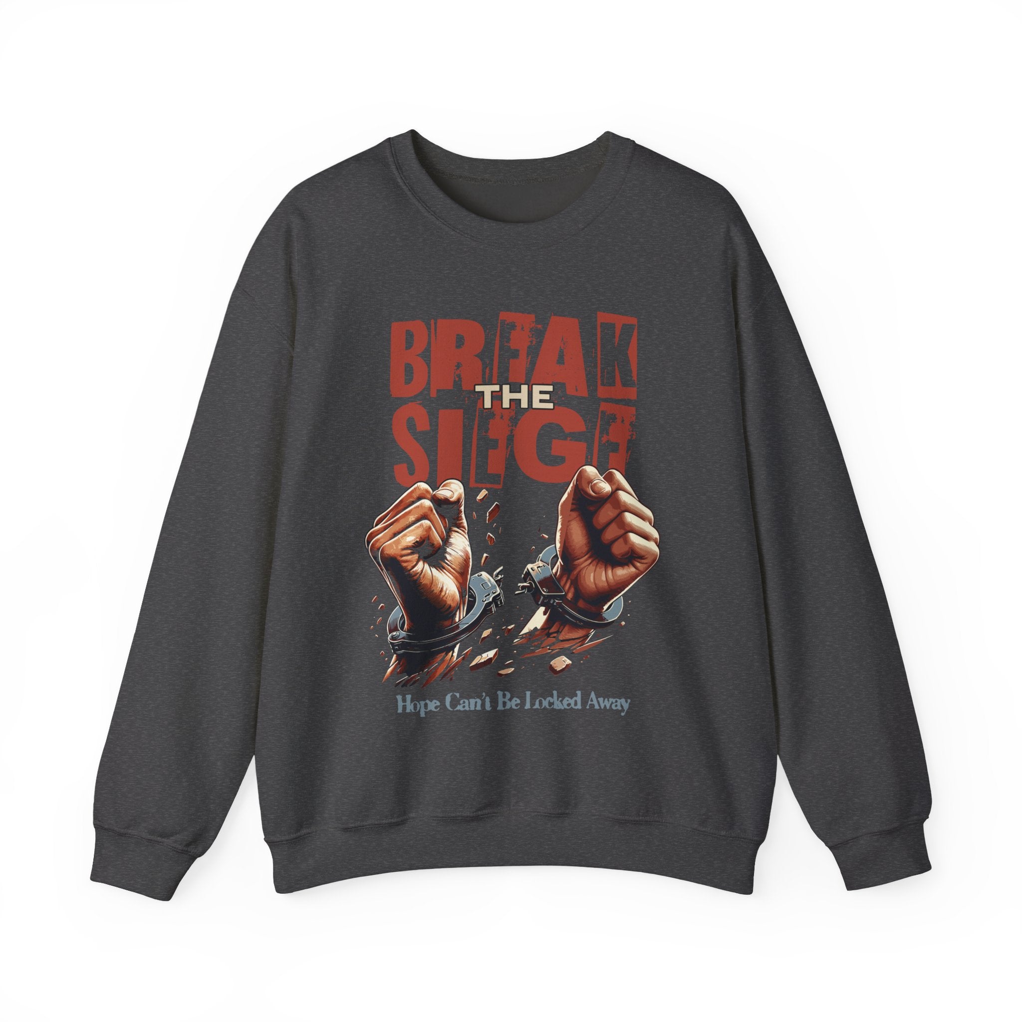 Break the Siege Crewneck Sweatshirt - S / Dark Heather