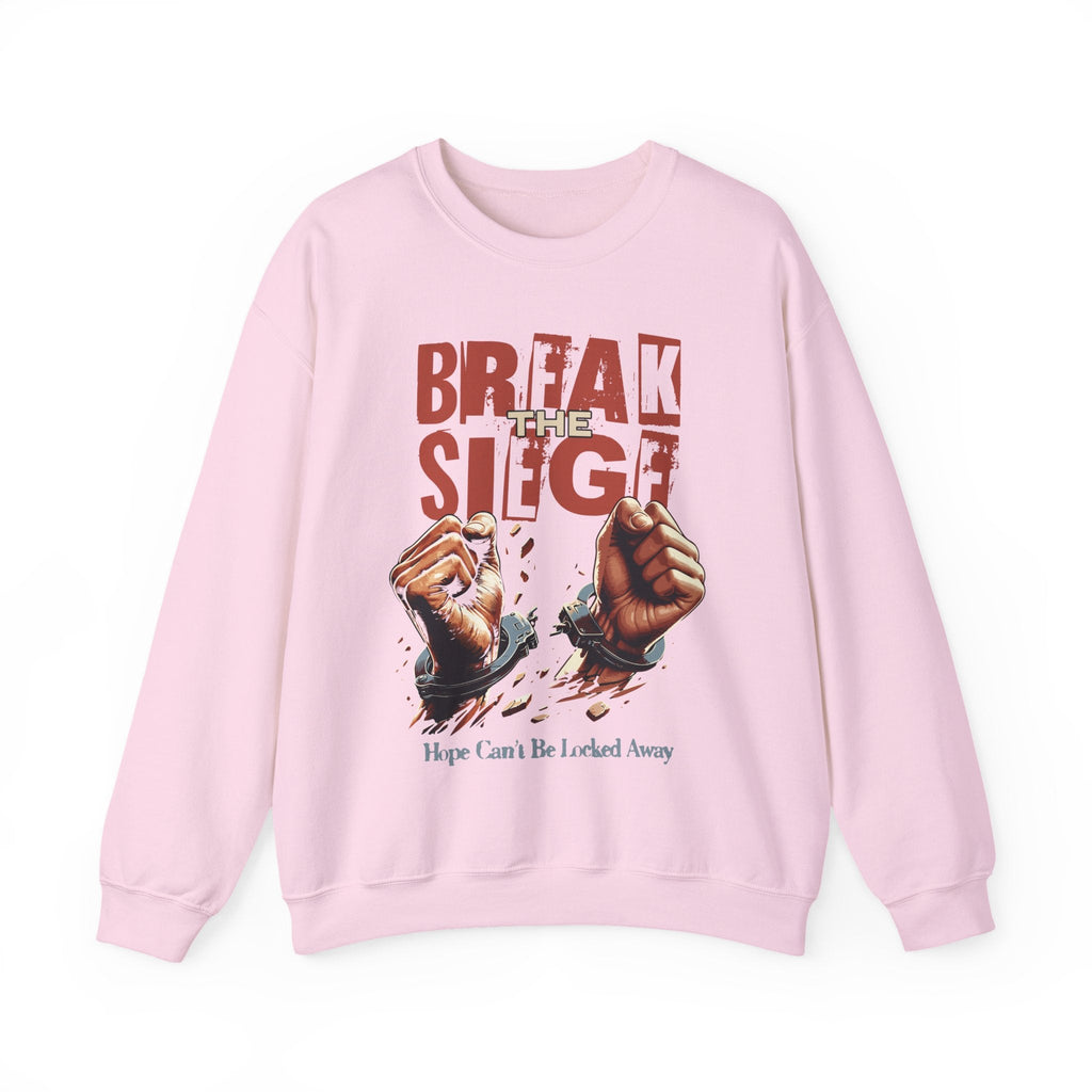 Break the Siege Crewneck Sweatshirt - S / Light Pink