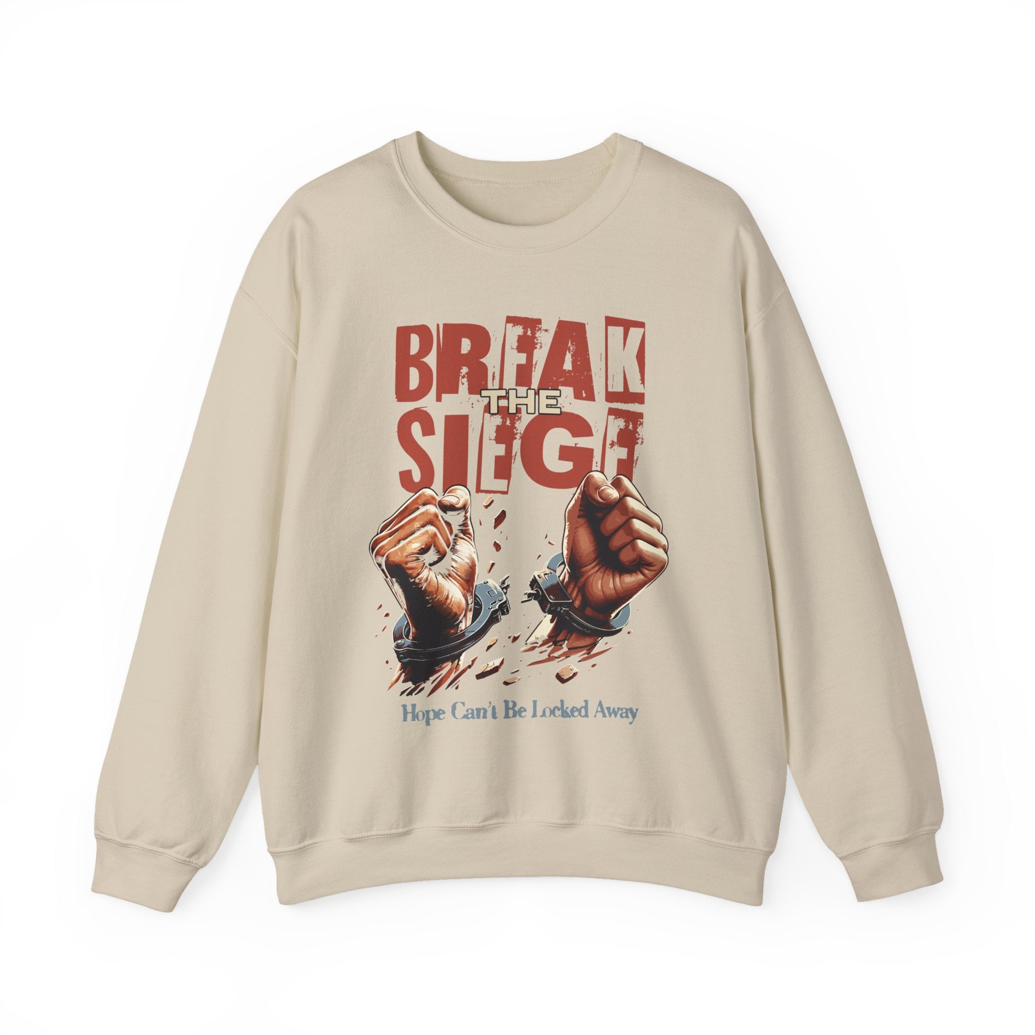 Break the Siege Crewneck Sweatshirt - S / Sand
