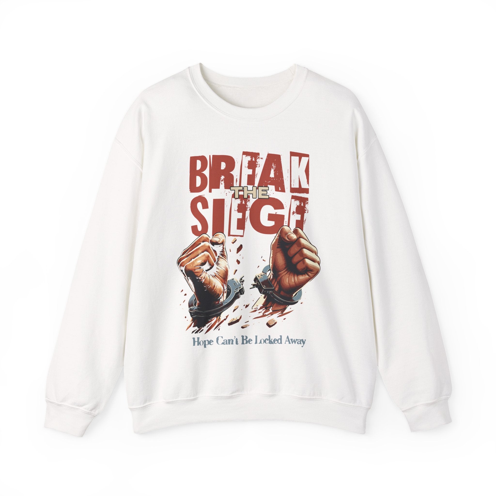 Break the Siege Crewneck Sweatshirt - S / White