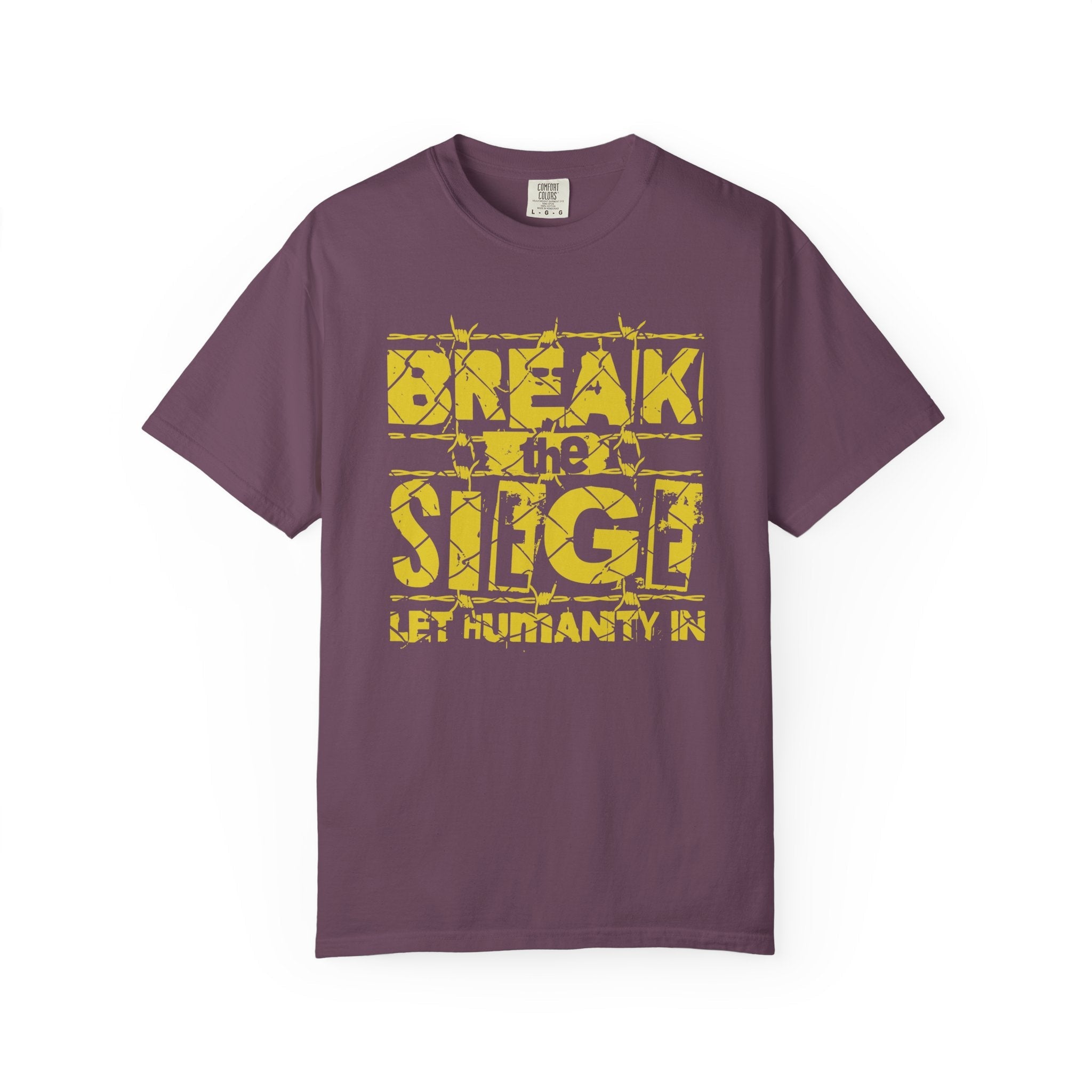 Break the Siege Unisex Garment-Dyed T-Shirt - Berry / S