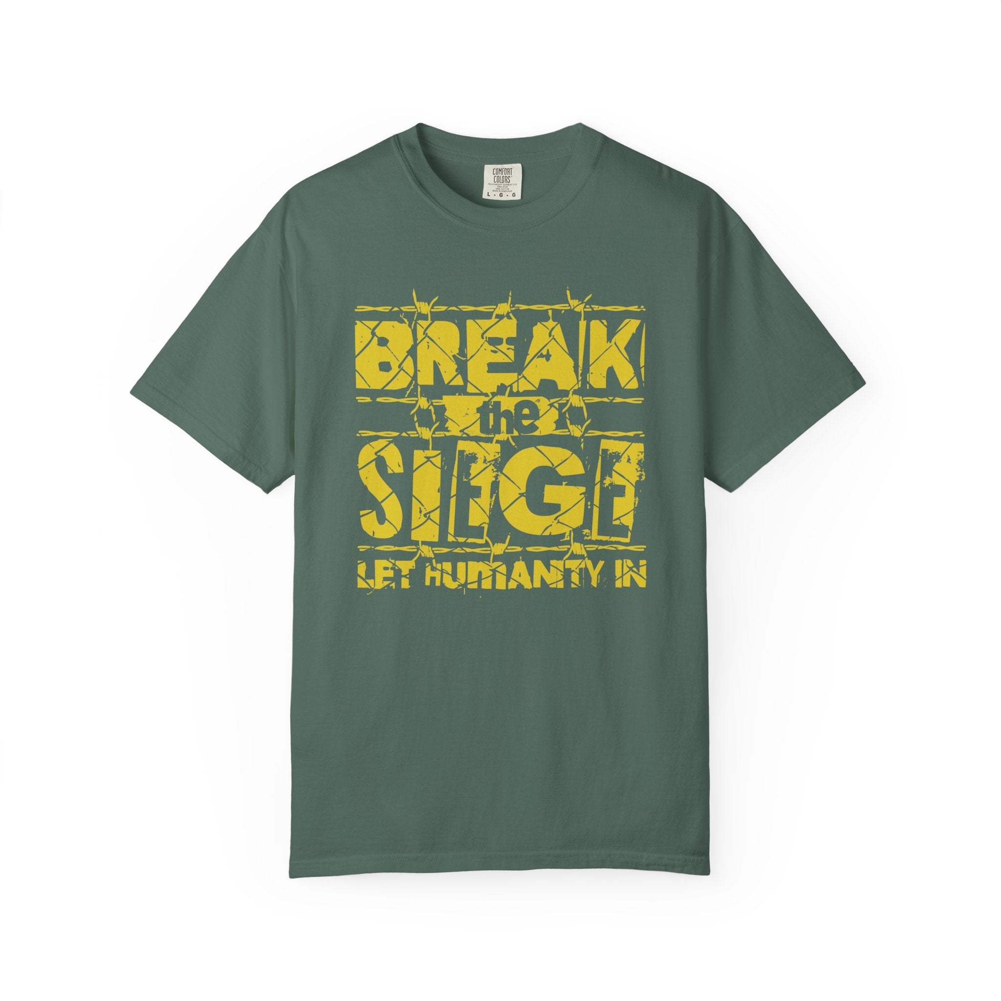 Break the Siege Unisex Garment-Dyed T-Shirt - Blue Spruce / S