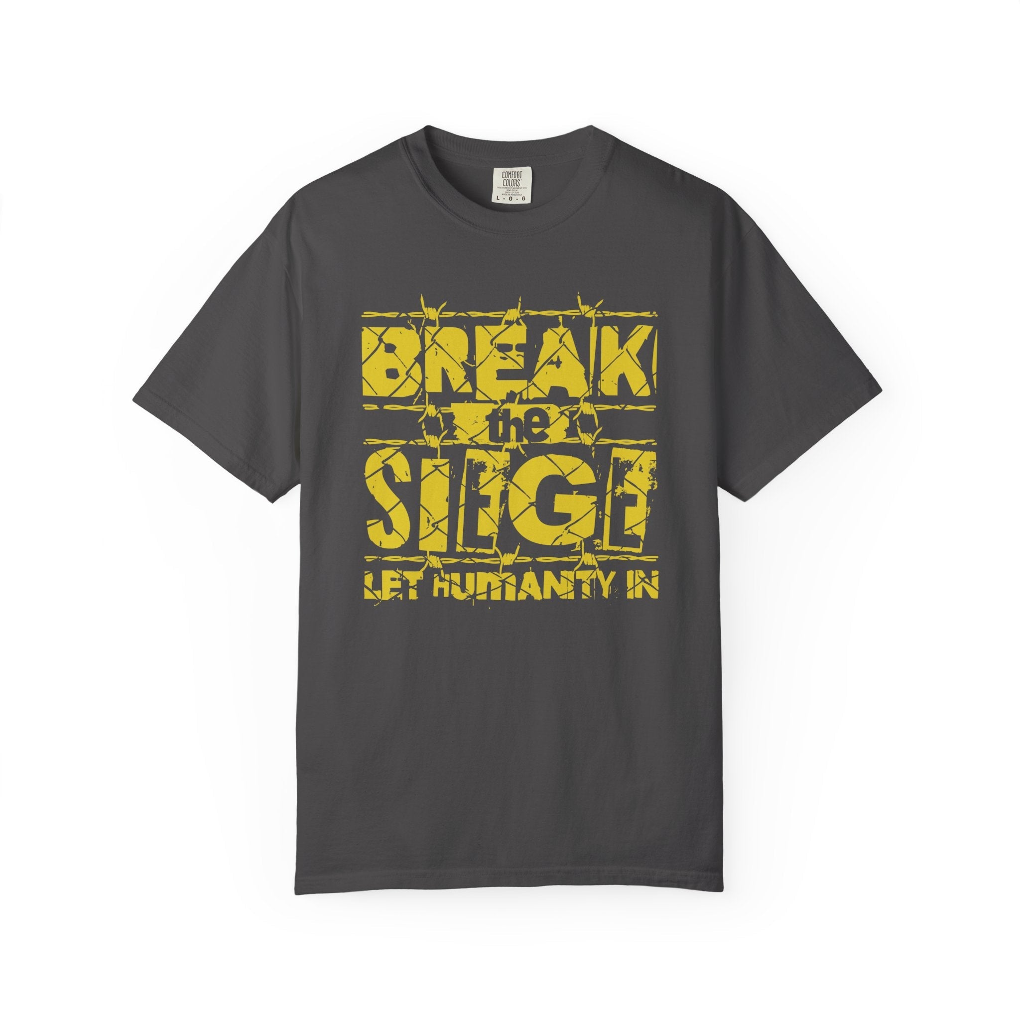 Break the Siege Unisex Garment-Dyed T-Shirt - Graphite / S