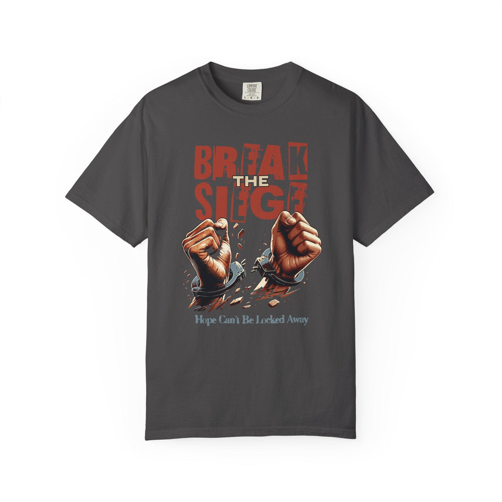 Break the Siege Unisex Garment-Dyed T-Shirt - Graphite / S