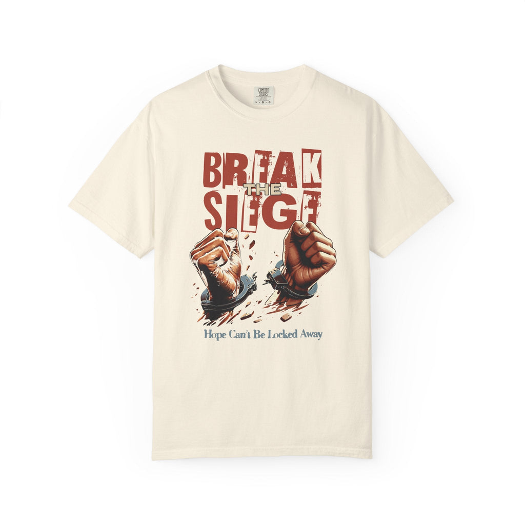 Break the Siege Unisex Garment-Dyed T-Shirt - Ivory / S
