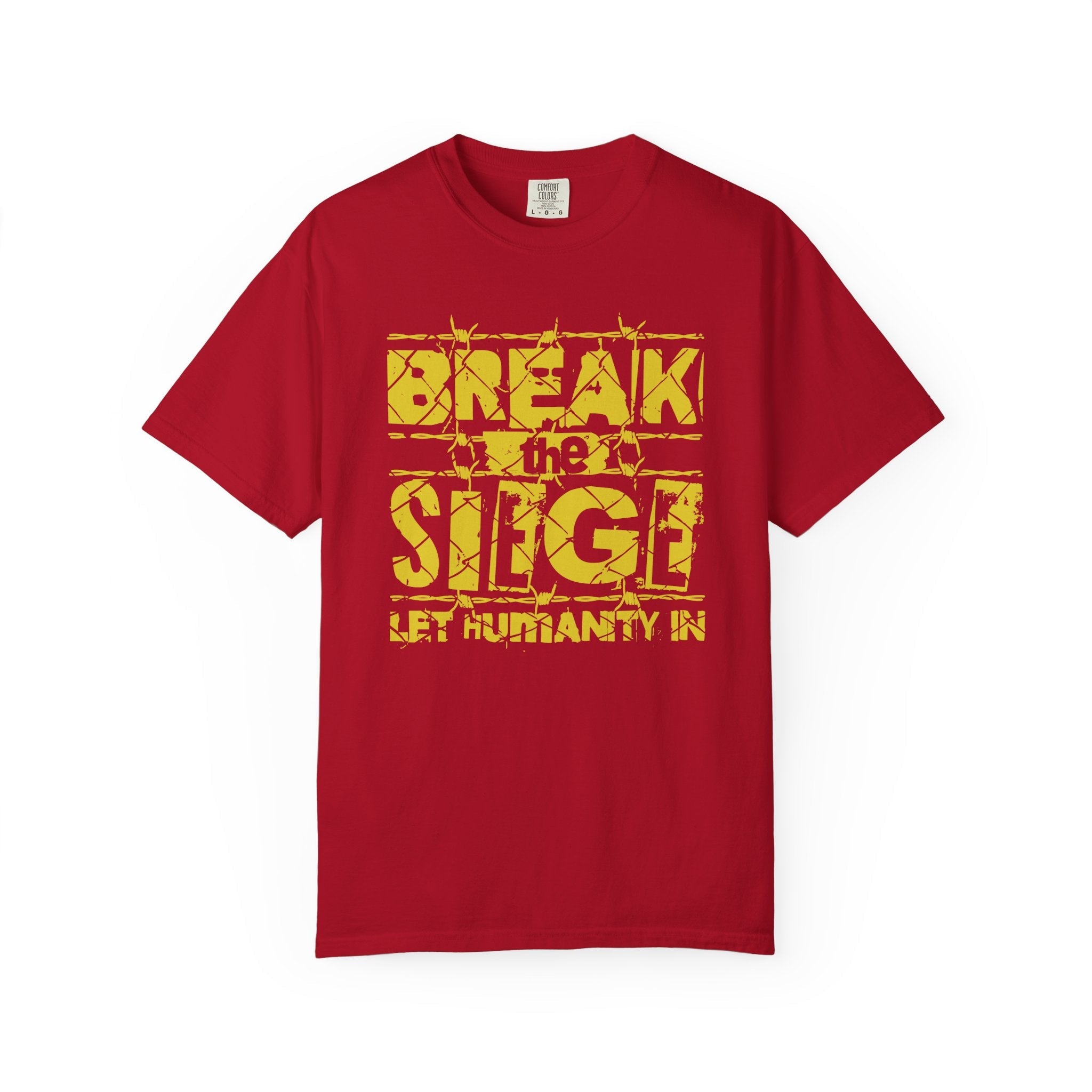 Break the Siege Unisex Garment-Dyed T-Shirt - Red / S