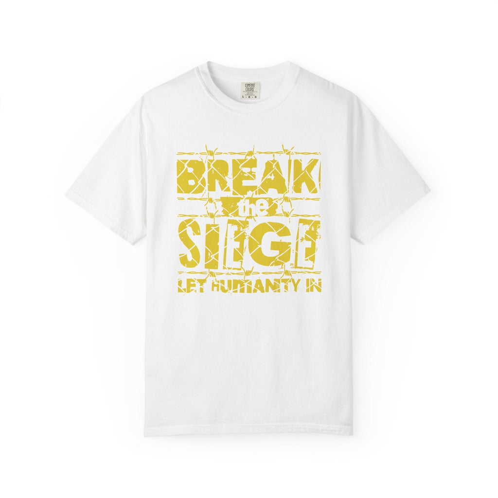 Break the Siege Unisex Garment-Dyed T-Shirt - White / S