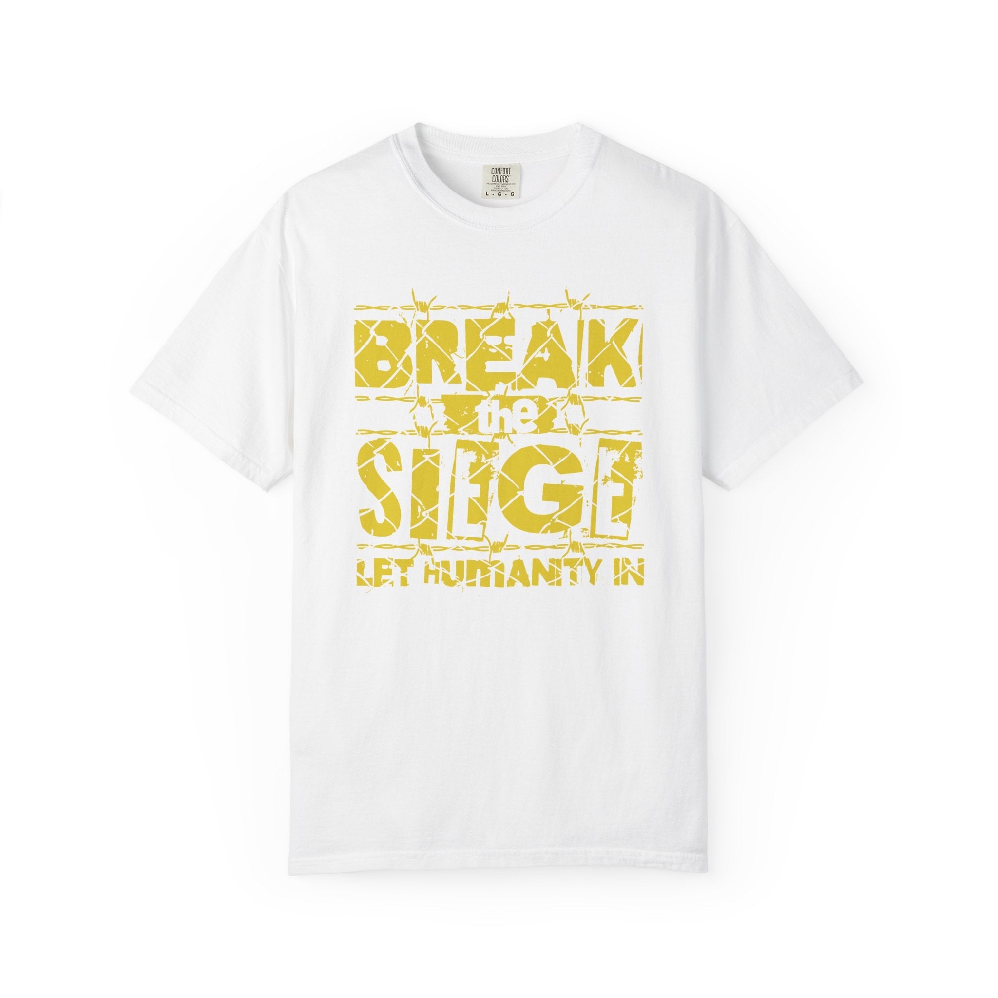 Break the Siege Unisex Garment-Dyed T-Shirt - White / S