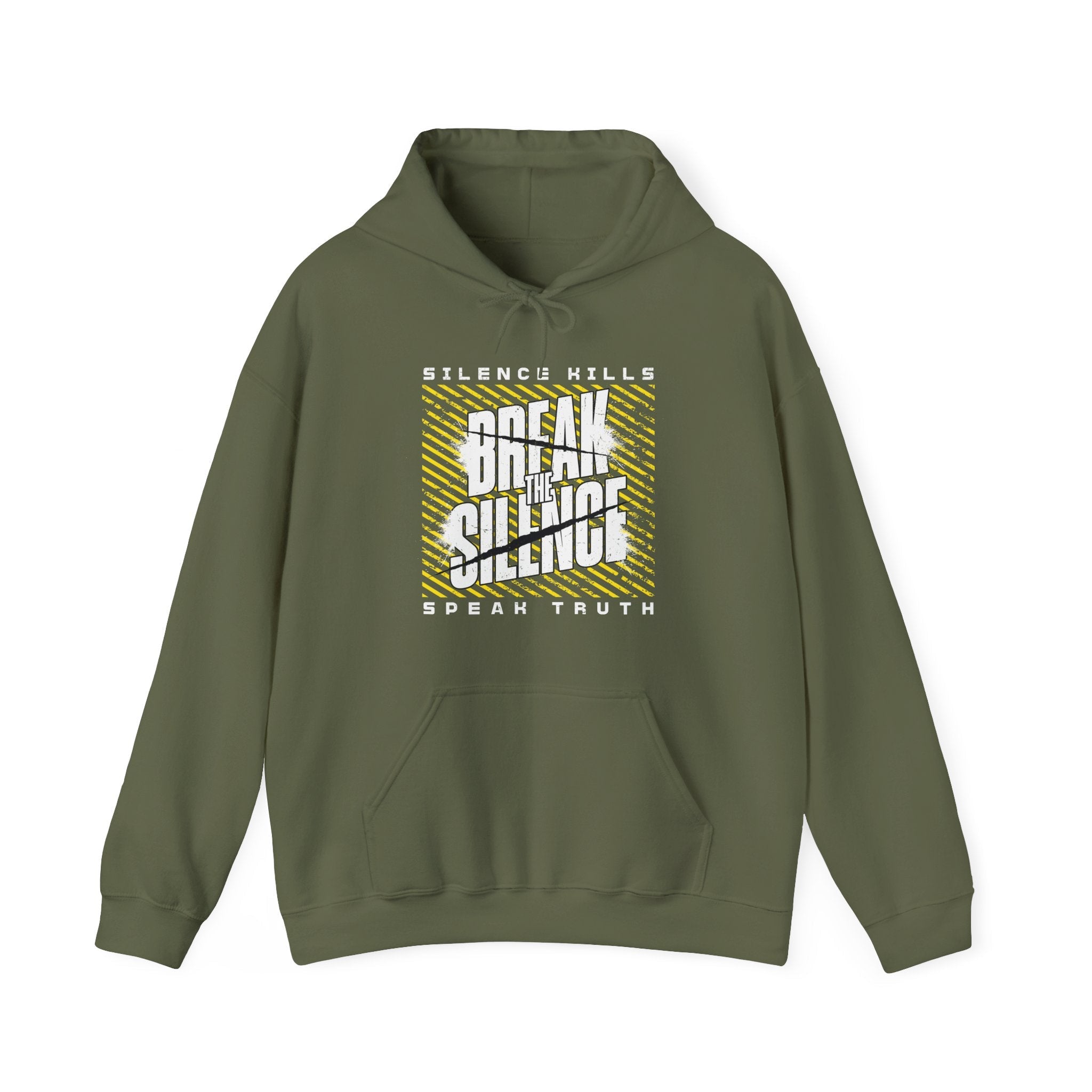 Break the Silence Classic Hoodie - Military Green / S