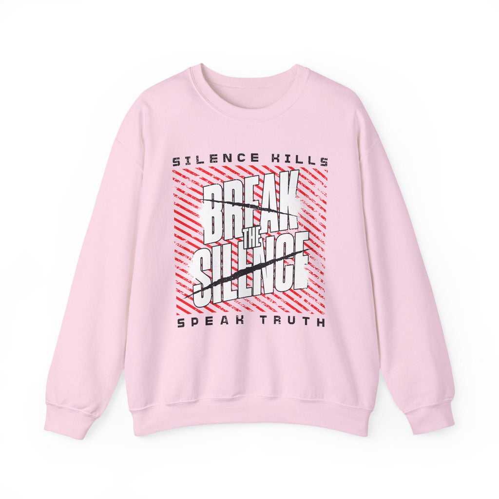 Break the Silence Crewneck Sweatshirt - S / Light Pink