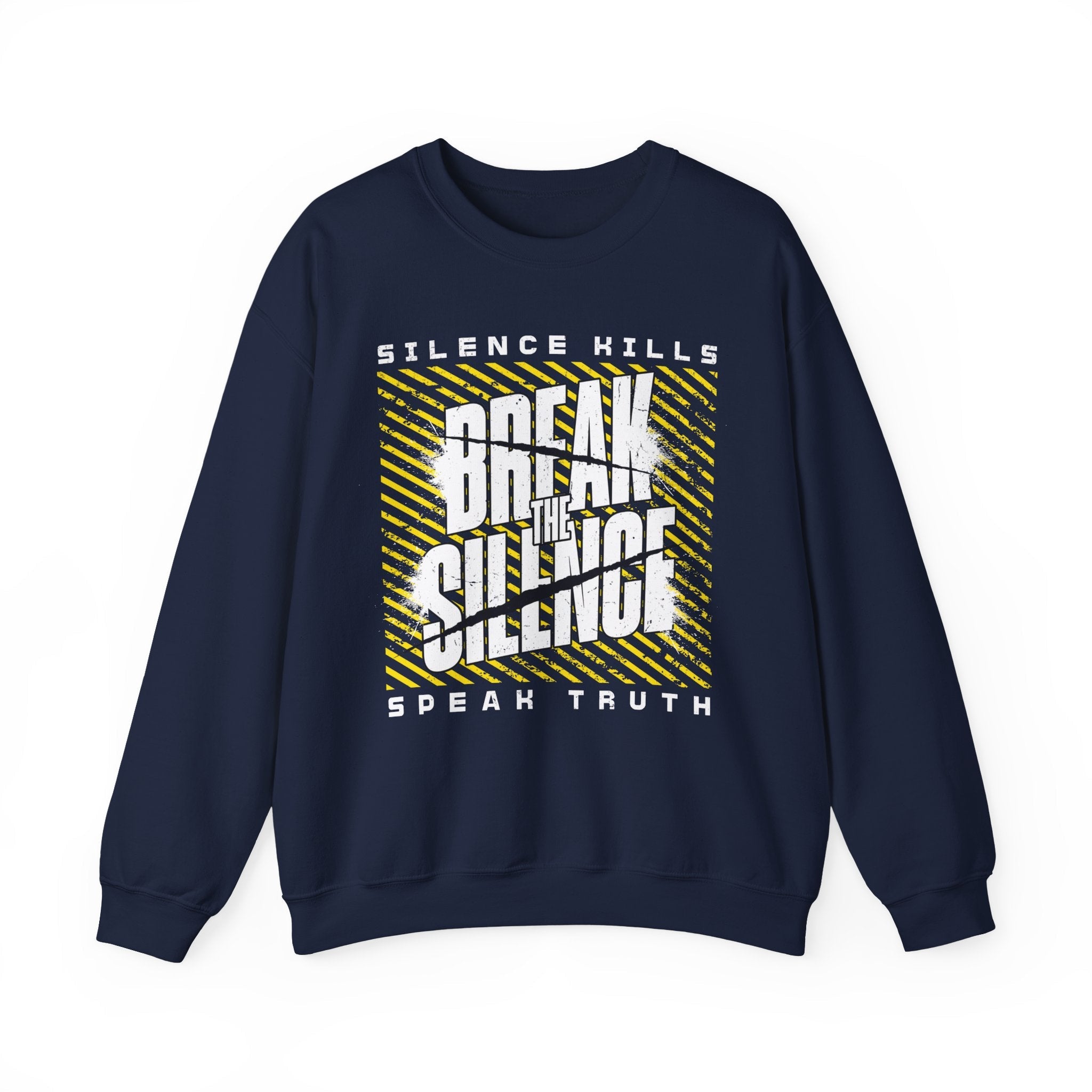 Break the Silence Crewneck Sweatshirt - S / Navy