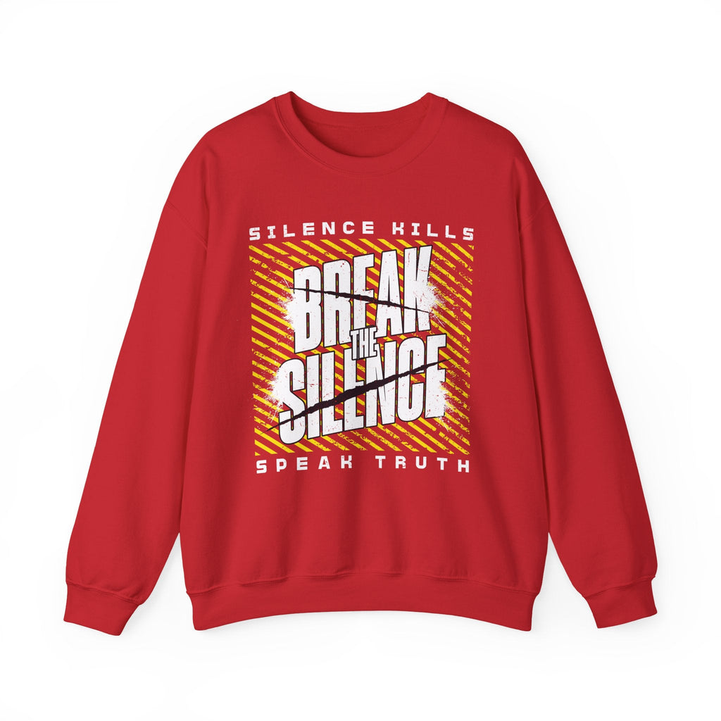 Break the Silence Crewneck Sweatshirt - S / Red