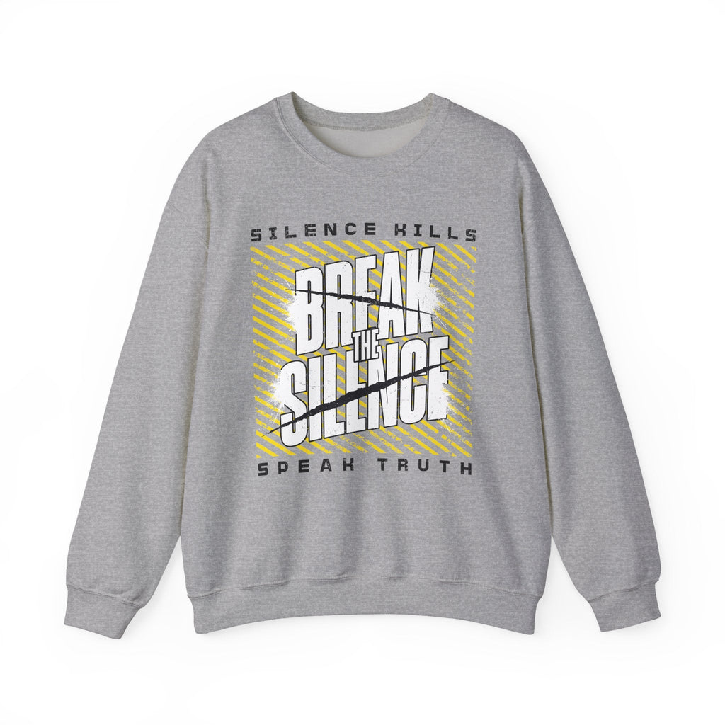 Break the Silence Crewneck Sweatshirt - S / Sport Grey